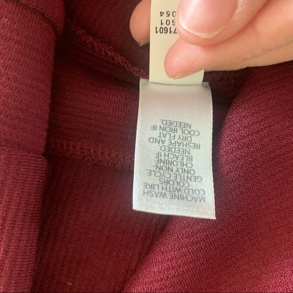 J. JILL WEAREVER COLLECTION Shift Ribbed Long Sleeve Dress Bordeaux Size… - Picture 6 of 12